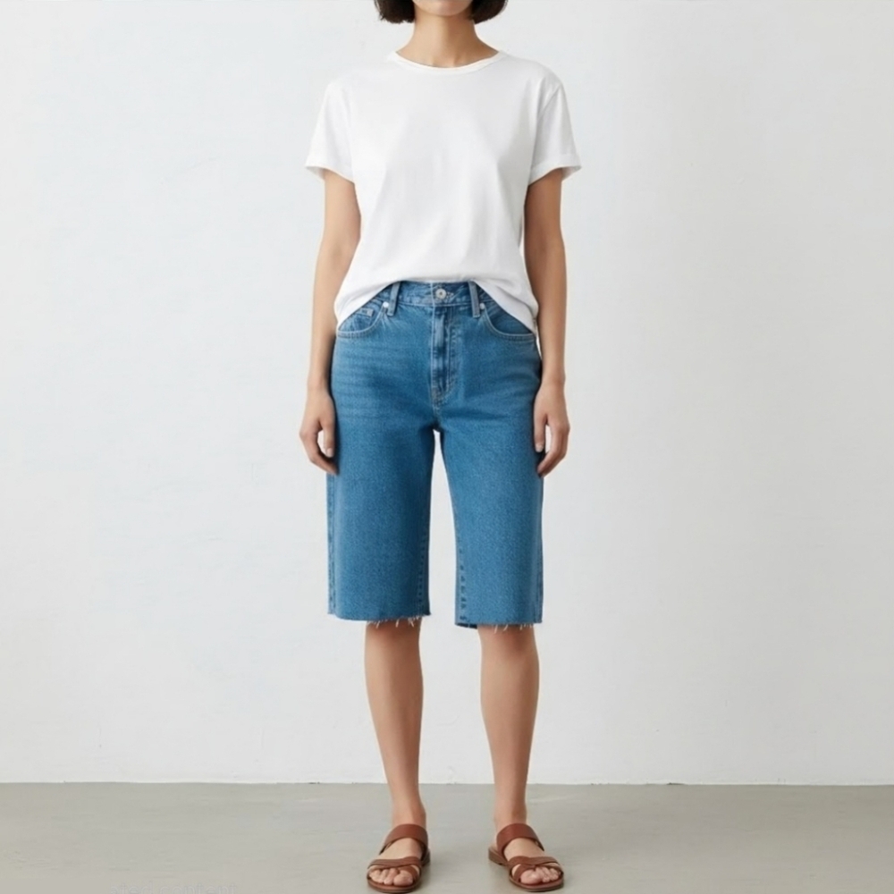 New! SLVRLAKE Beatnik Midi Denim Shots